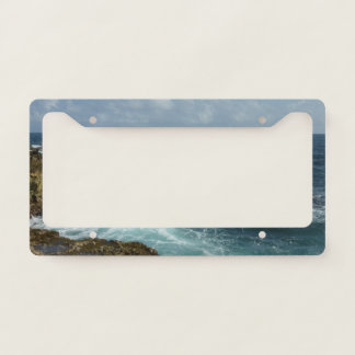 Aruba's Rocky Coast and Blue Ocean License Plate Frame
