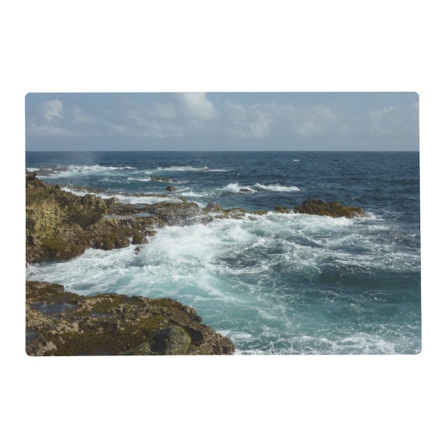 Aruba's Rocky Coast and Blue Ocean Placemat (Front)