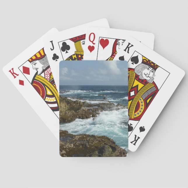 Aruba's Rocky Coast and Blue Ocean Poker Cards (Back)