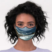 Aruba's Rocky Coast and Blue Ocean Premium Face Mask (Worn)
