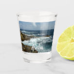 Aruba's Rocky Coast and Blue Ocean Shot Glass