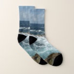 Aruba's Rocky Coast and Blue Ocean Socks
