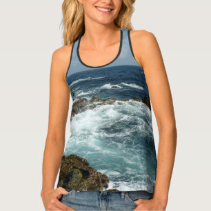 Aruba's Rocky Coast and Blue Ocean Tank Top