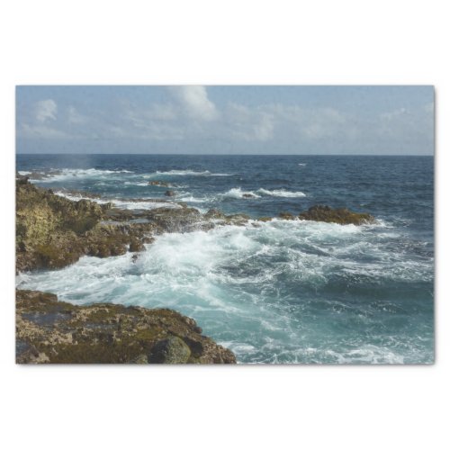 Arubas Rocky Coast and Blue Ocean Tissue Paper