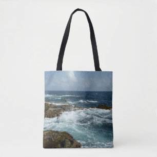Aruba's Rocky Coast and Blue Ocean Tote Bag
