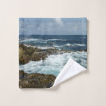 Aruba's Rocky Coast and Blue Ocean Wash Cloth