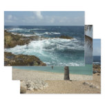 Aruba's Rocky Coast and Blue Ocean Wrapping Paper Sheets