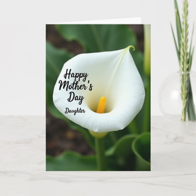 Arum Flower Mothers Day Card (Front)