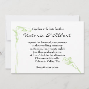 Arum Flower Wedding Invitation