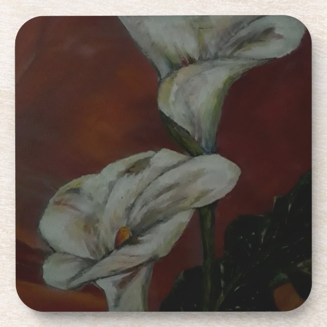 Arum Lilies 2 Drink Coaster (Front)