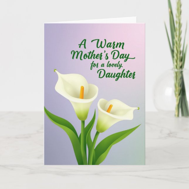 Arum Lily Mothers Day Card (Front)