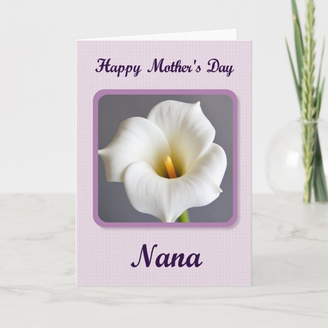 Arum Lily Sweet Mothers Day Card (Front)