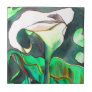 Arum Lily watercolor original art painting Tile