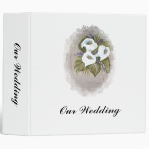 Arums bouquet 3 ring binder