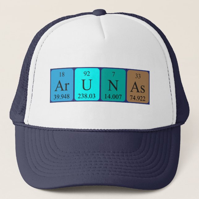 Arunas periodic table name hat (Front)