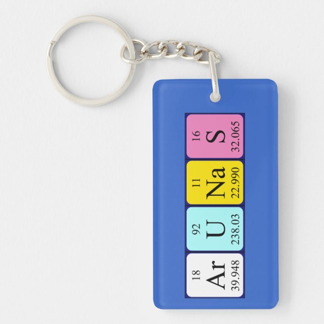 Arunas periodic table name keyring (Front)
