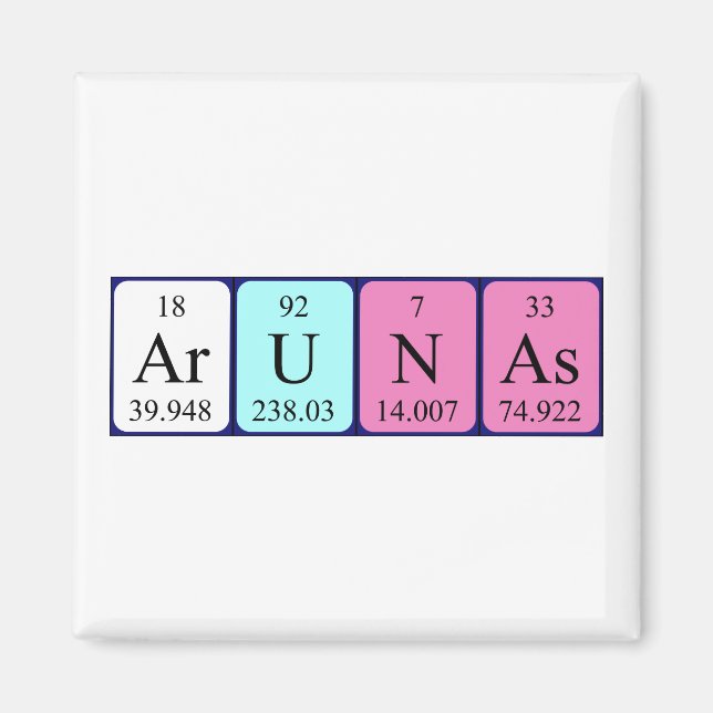 Arunas periodic table name magnet (Front)