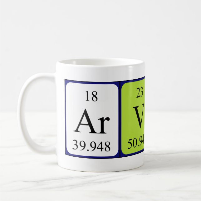 Arvid periodic table name mug (Left)