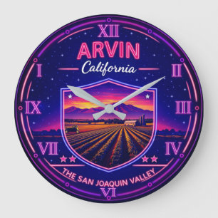 Arvin California Neon Valley Large Clock