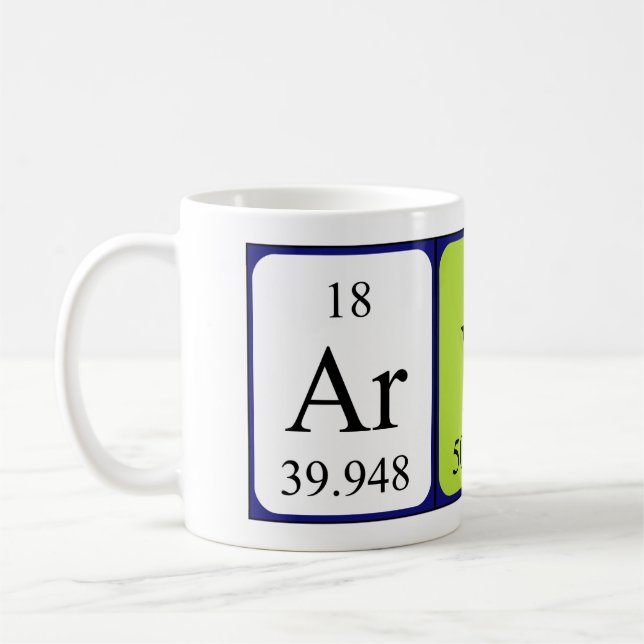 Arvin periodic table name mug (Left)