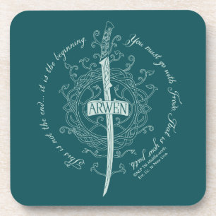 ARWEN™ Elven Sword Quote Beverage Coaster