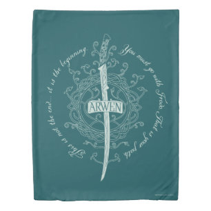 ARWEN™ Elven Sword Quote Duvet Cover