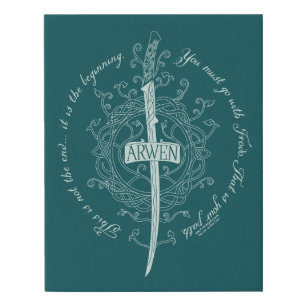 ARWEN™ Elven Sword Quote Faux Canvas Print