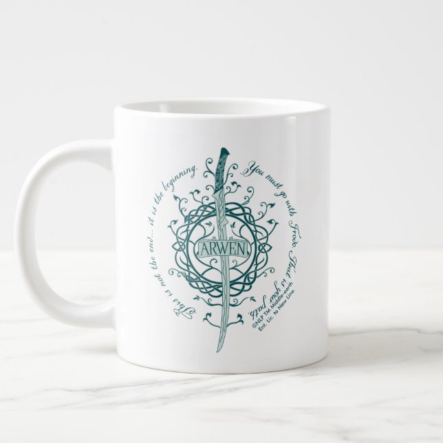 ARWEN™ Elven Sword Quote Giant Coffee Mug (Left)