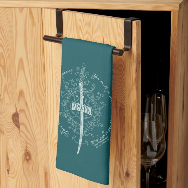 ARWEN™ Elven Sword Quote Kitchen Towel (Thirds Fold)