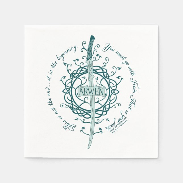 ARWEN™ Elven Sword Quote Napkins (Front)