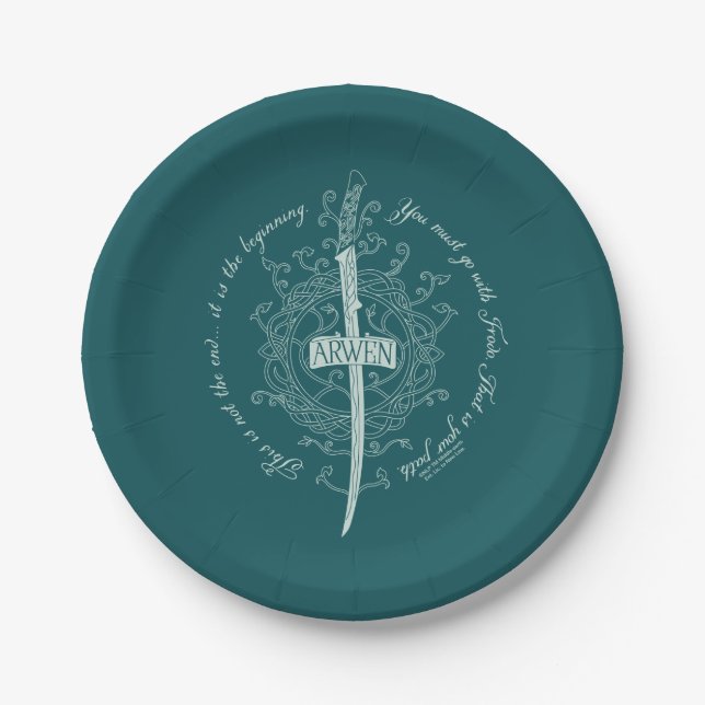 ARWEN™ Elven Sword Quote Paper Plates (Front)