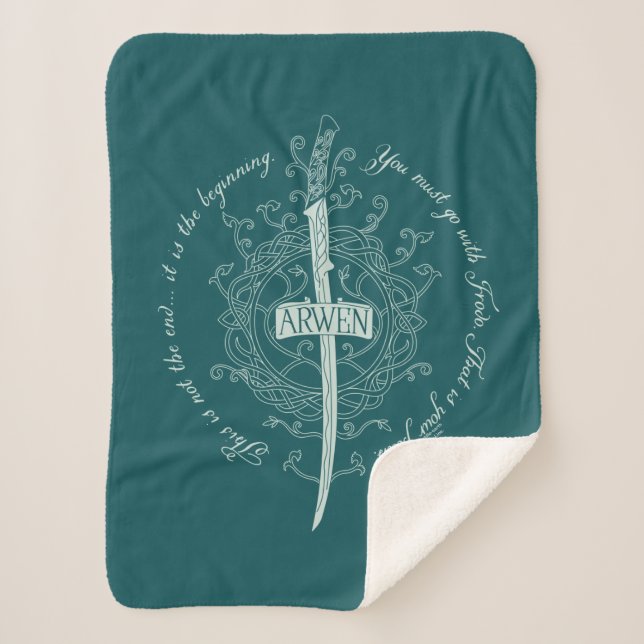 ARWEN™ Elven Sword Quote Sherpa Blanket (Front)