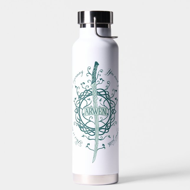 ARWEN™ Elven Sword Quote Water Bottle (Left)