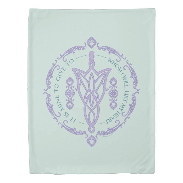 ARWEN™ Evenstar Quote Graphic Duvet Cover (Front)
