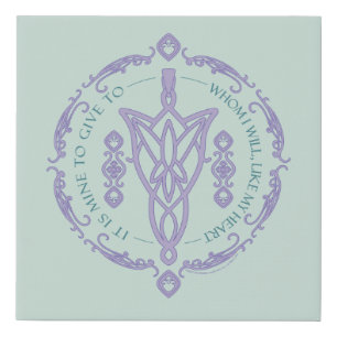 ARWEN™ Evenstar Quote Graphic Faux Canvas Print