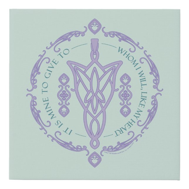 ARWEN™ Evenstar Quote Graphic Faux Canvas Print (Front)