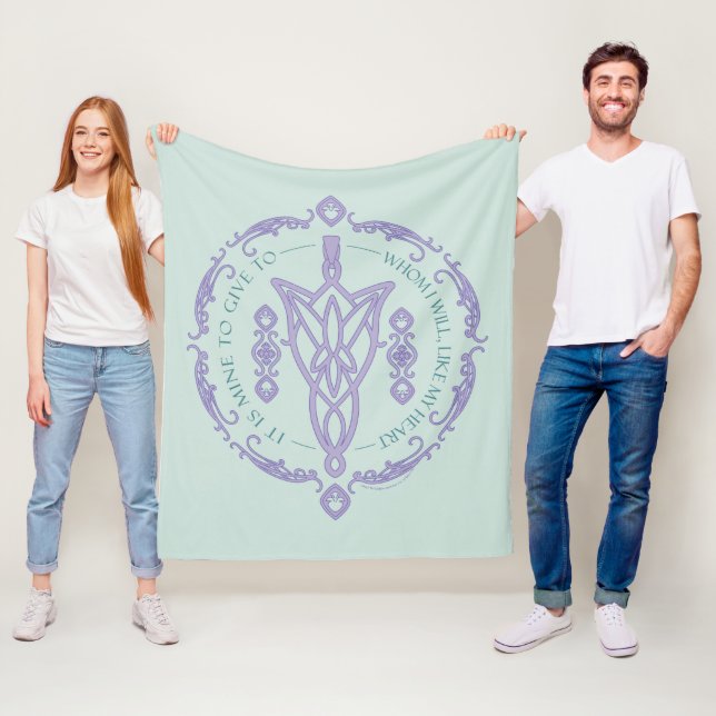 ARWEN™ Evenstar Quote Graphic Fleece Blanket (In Situ)