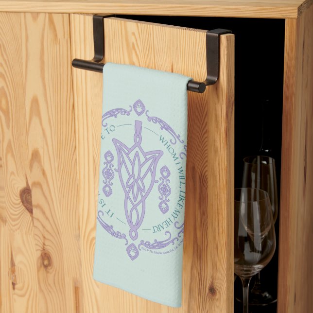 ARWEN™ Evenstar Quote Graphic Kitchen Towel (Thirds Fold)