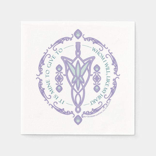 ARWEN™ Evenstar Quote Graphic Napkins (Front)