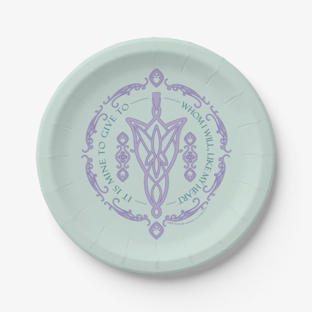 ARWEN™ Evenstar Quote Graphic Paper Plates (Front)