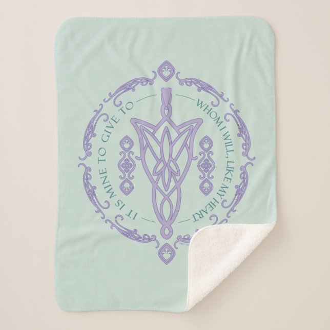 ARWEN™ Evenstar Quote Graphic Sherpa Blanket (Front)