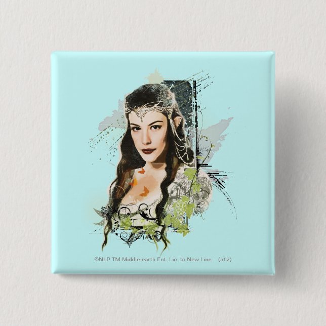 ARWEN™ Vector Collage Pinback Button (Front)