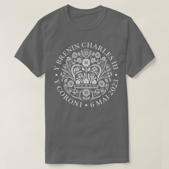 Arwyddlun Coroniad y Brenin Charles III T-Shirt (Design Front)