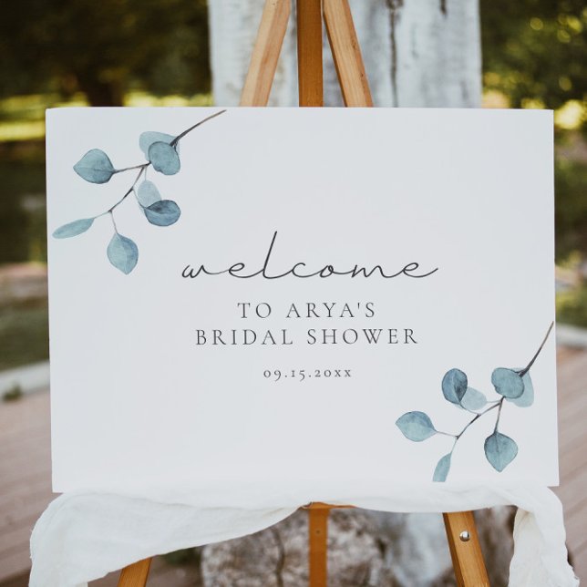 ARYA Eucalyptus Greenery Bridal Shower Welcome Foa Foam Board (Creator Uploaded)
