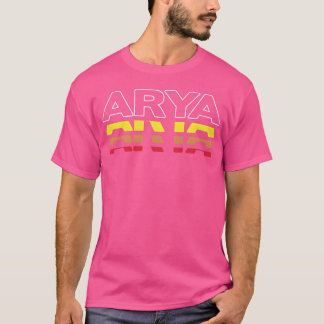 Arya First Name Funny Vintage Sunset Arya family T-Shirt