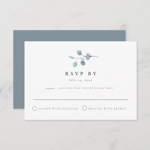 ARYA Rustic Eucalyptus Greenery RSVP Postcard