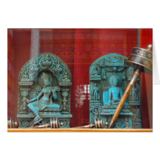 Arya Tara and Lord Buddha, Bodha, Nepal Cards