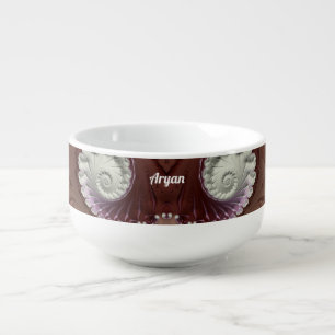 ARYAN ~ 3D Brown White Mushroom Soup WOW! Mug