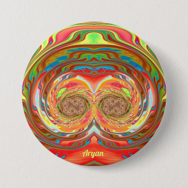ARYAN ~ Multicoloured Shades  Button (Front)