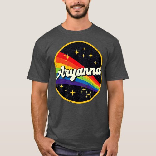 Aryanna Rainbow In Space Vintage GrungeStyle T_Shirt